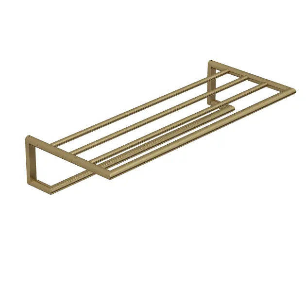Kludi Vela R - Toallero con estante, longitud 62 cm, oro cepillado 58989N0
