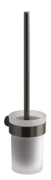 Levně Sapho Gedy Pirenei - WC štětka závěsná, mléčné sklo/gun metal PI330381