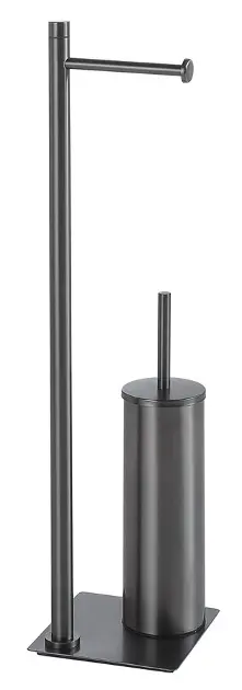 Levně Sapho Gedy - Držák toaletního papíru a WC štětky Trilly, gun metal TR3281