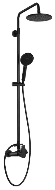 Levně Sapho Pax - Sprchový set s baterií, průměr 20 cm, matná černá XA139/15