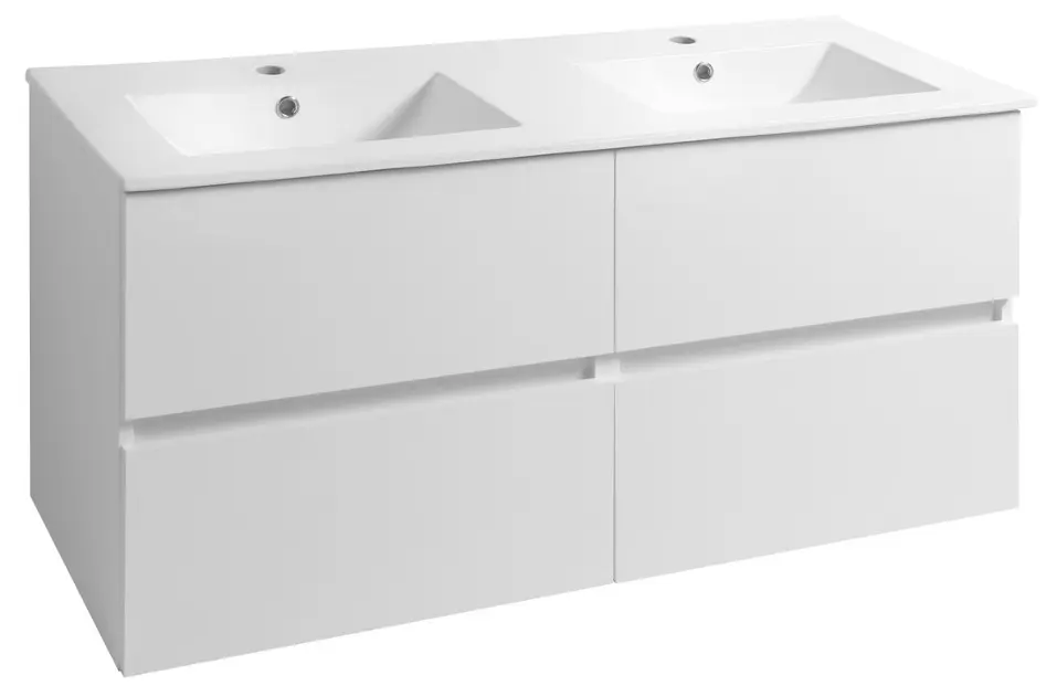 Aqualine Paneda - Waschtischunterschrank 119x55x45 cm, weiß PN212