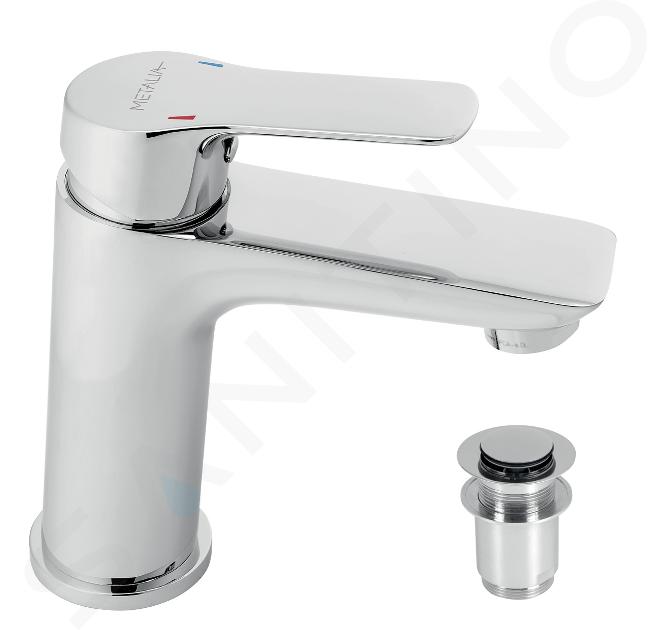 Novaservis Metalia 54 - Miscelatore per lavabo con piletta ClickClack, Eco, cromo 54002,0