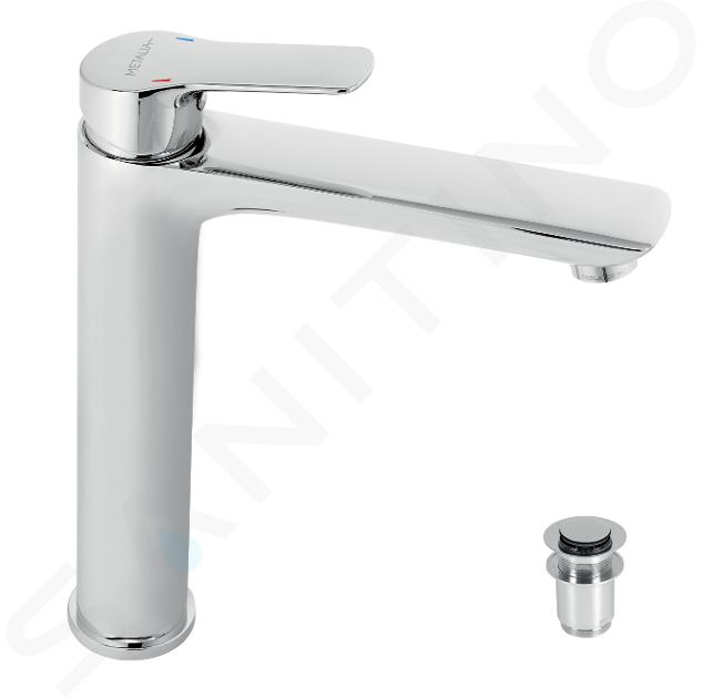 Novaservis Metalia 54 - Miscelatore per lavabo con piletta ClickClack, Eco, cromo 54503,0