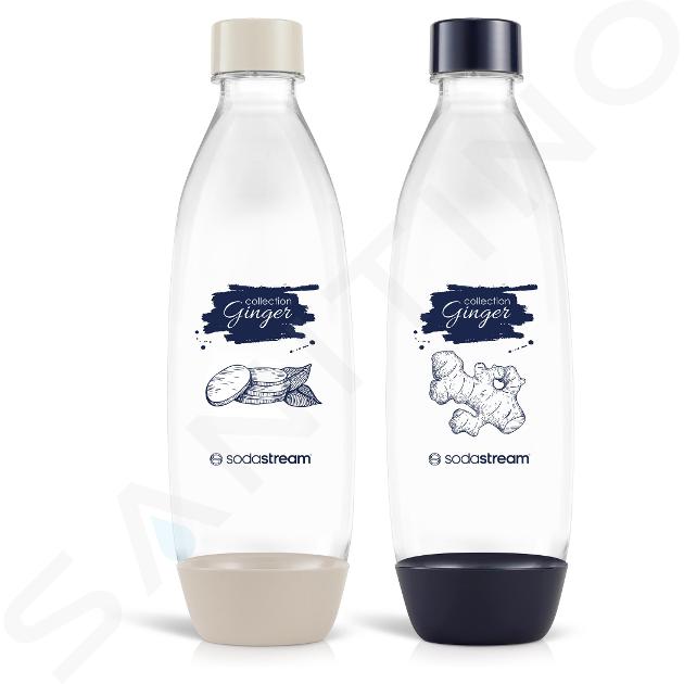 SodaStream Zubehör - Flasche 1 l, 2 Stück, schwarz/beige 42007332