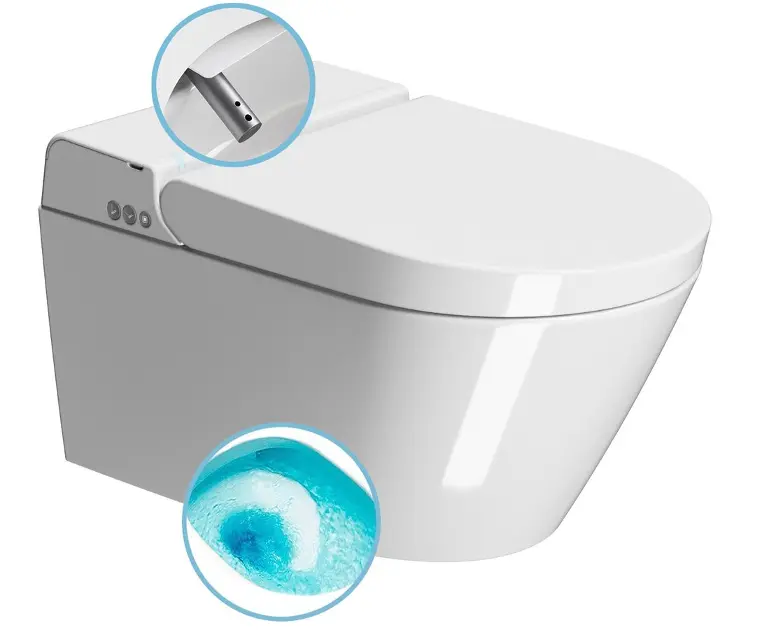 Sapho GSI - Elektronický bidet s keramikou, SoftClose, Swirlflush, ExtraGlaze, biela 7418K11