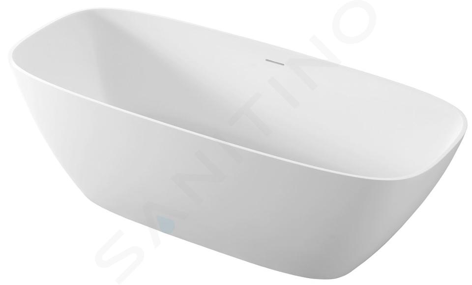 Polysan Baignoires - Baignoire îlot, 165x70 cm, blanc mat 92430