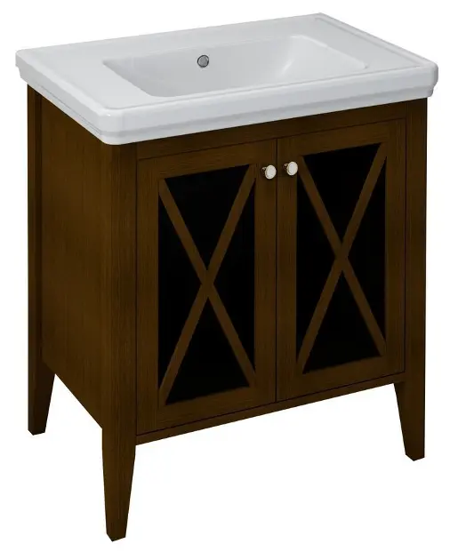 Sapho Cross - Шкаф за мивка 70x81x47 см, 2 врати, бук CR375