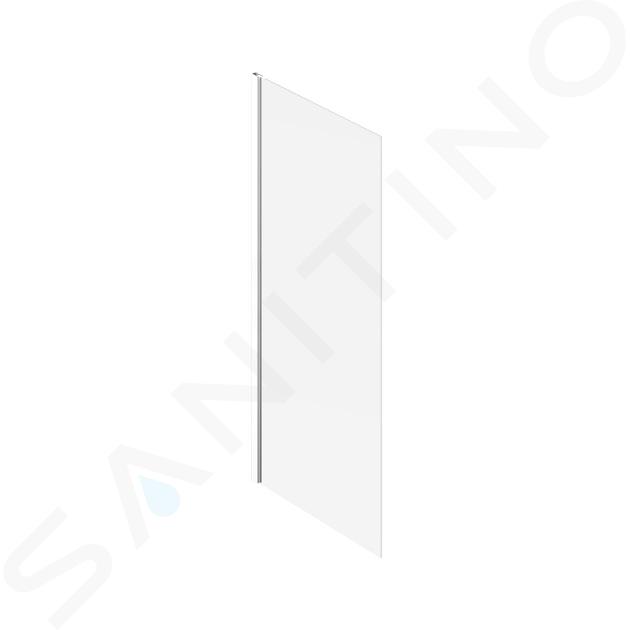 Ravak - Mampara de bañera 80x140 cm, blanco mate/cristal transparente 7O840E00Z1