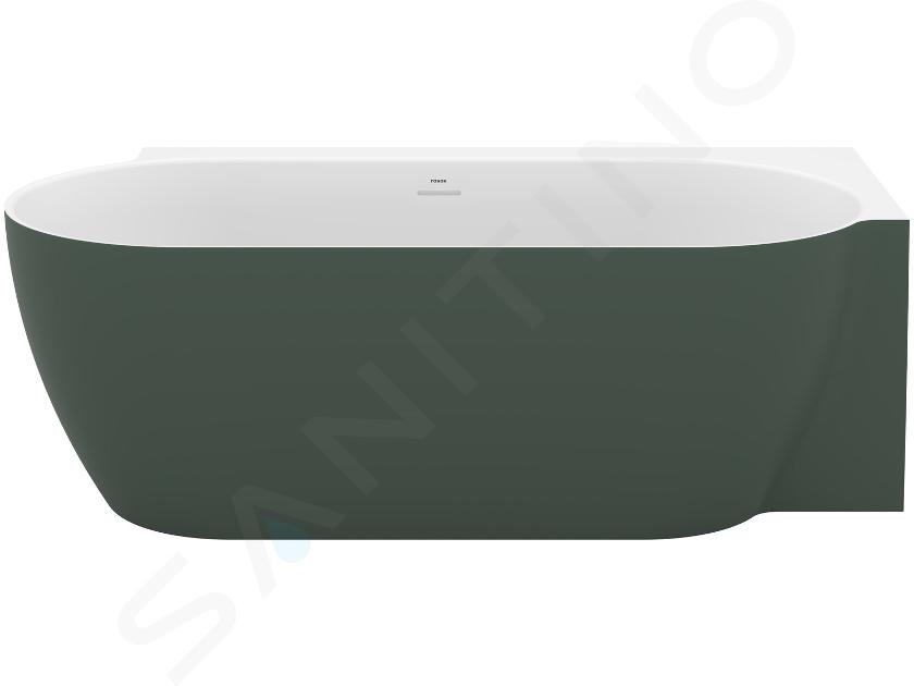 Ravak Freedom Corner II Tec - Vasca da bagno 175x86 cm, destra, grigio verde/bianco CC81200000