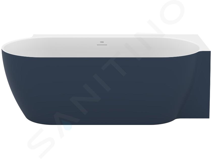 Ravak Freedom Corner II Tec - Vasca da bagno 175x86 cm, destra, Deepsea Blue/bianco CC81400000