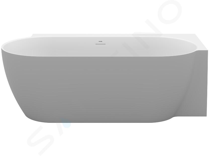 Ravak Freedom Corner II Tec - Vasca da bagno 175x86 cm, destra, Smoke Grey/bianco CC81500000