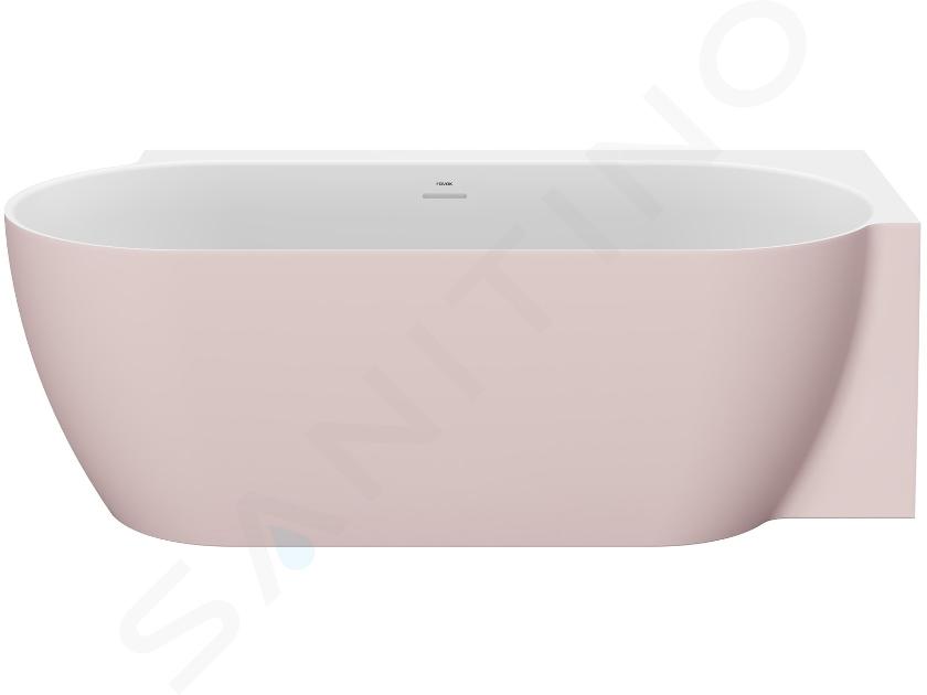 Ravak Freedom Corner II Tec - Vasca da bagno 175x86 cm, destra, Alabaster Pink/bianco CC81600000