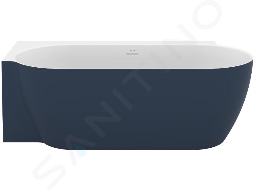 Ravak Freedom Corner II Tec - Baignoire 175x86 cm, pour mur à gauche, Deepsea Blue/blanc CC91400000