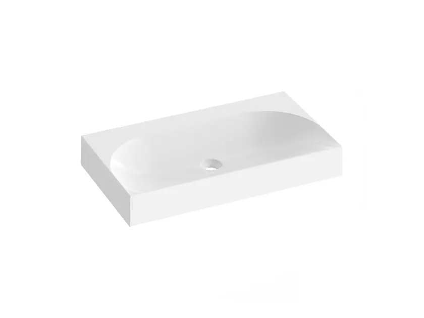Ravak Lite - Lavoar 80x45 cm, fără preaplin, fără orificiu pentru baterie, alb XJX01380001