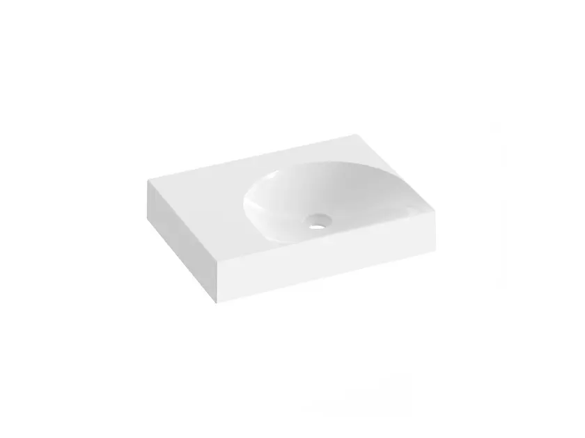 Ravak Lite - Waschtisch 60x45 cm, ohne Überlauf, ohne Hahnloch, weiß XJXL1360000