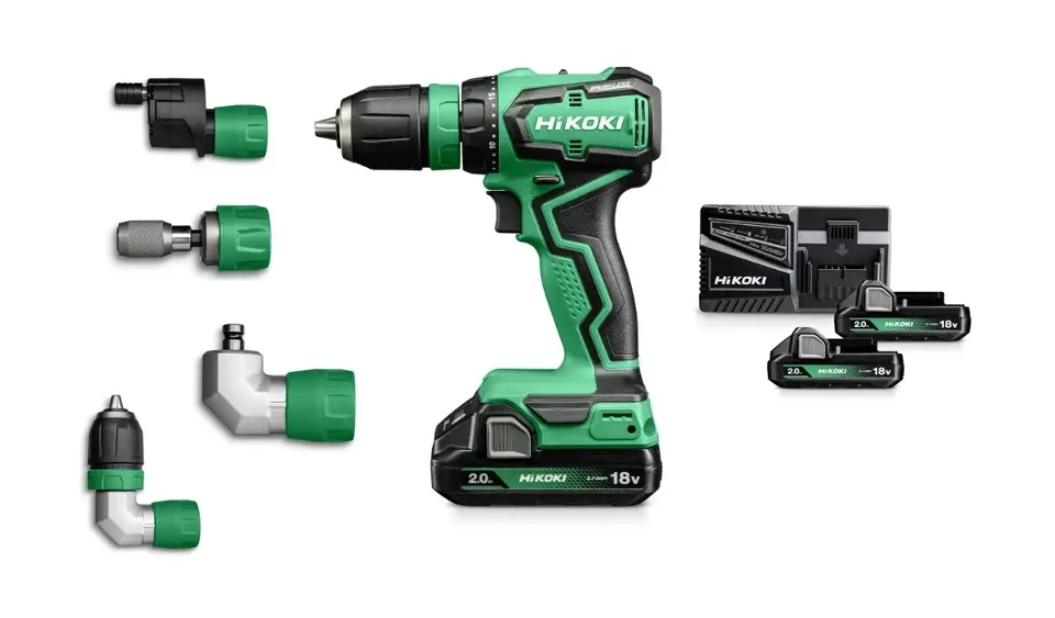 HiKOKI - 18V AKU Bohrschrauber, 2x Akku 2,0 ah Li-Ion, Ladegerät DS18DDQWRZ