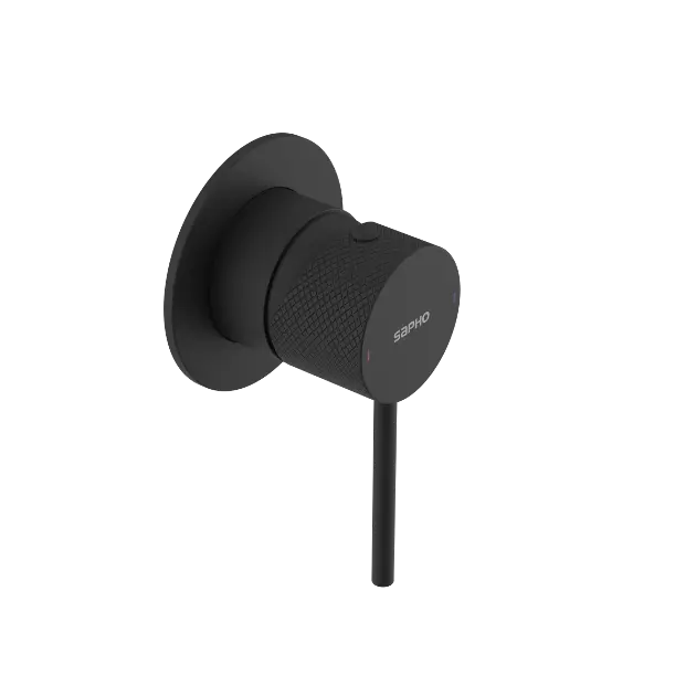 Sapho Ultrasan - Душ-смесител за вграждане, с корпус, матово черно UT041VB