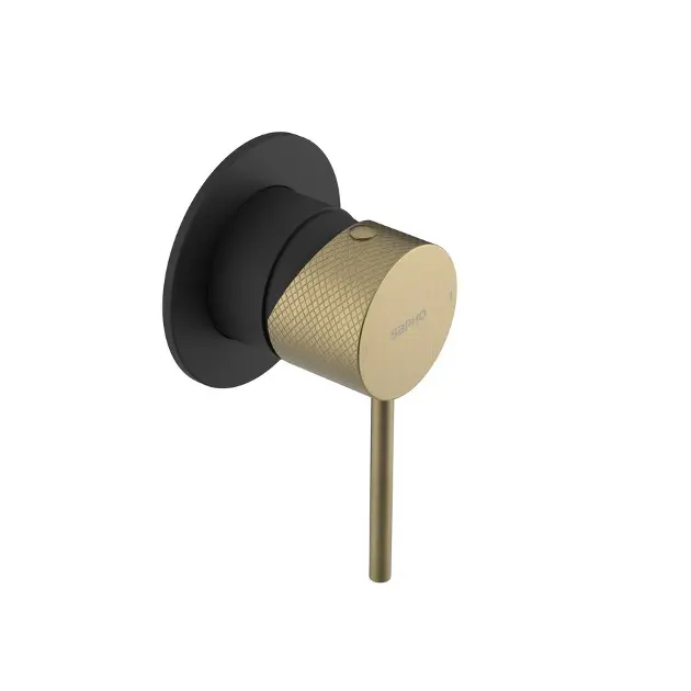 Sapho Ultrasan - Sprchová baterie pod omítku, s tělesem, matná černá/matná zlatá UT041VBG