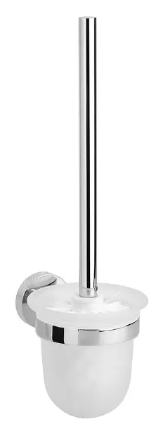 Levně Sapho Larissa - WC štětka závěsná, mléčné sklo, chrom WS008
