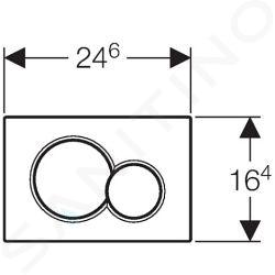 Geberit Sigma01 - Placca di comando SIGMA01, bianco alpino 115.770.11.5