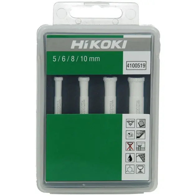 Levně HiKOKI - 4dílná sada diamantových vrtacích korunek 4100519