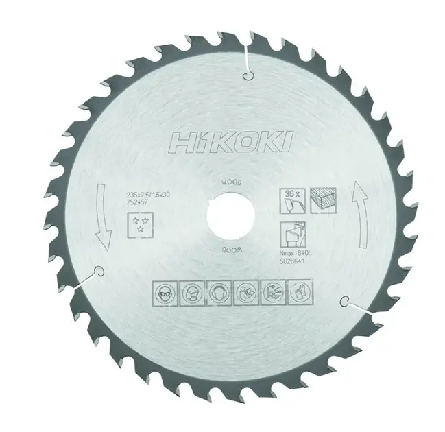 Lame De Scie Circulaire 235x30 Mm - 36 Dents Widia, Pour Bois, MDF, Panneaux - Avec Bagues De Réduction