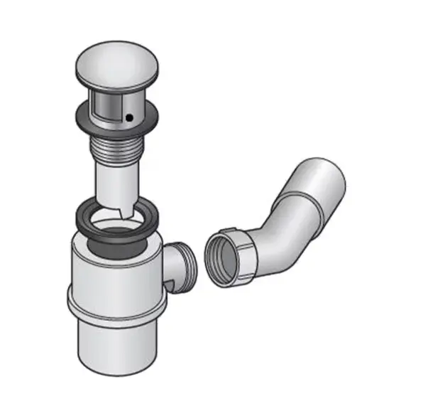 Laufen - Vaňová odtoková súprava, Push-Open, chróm H2951070040001