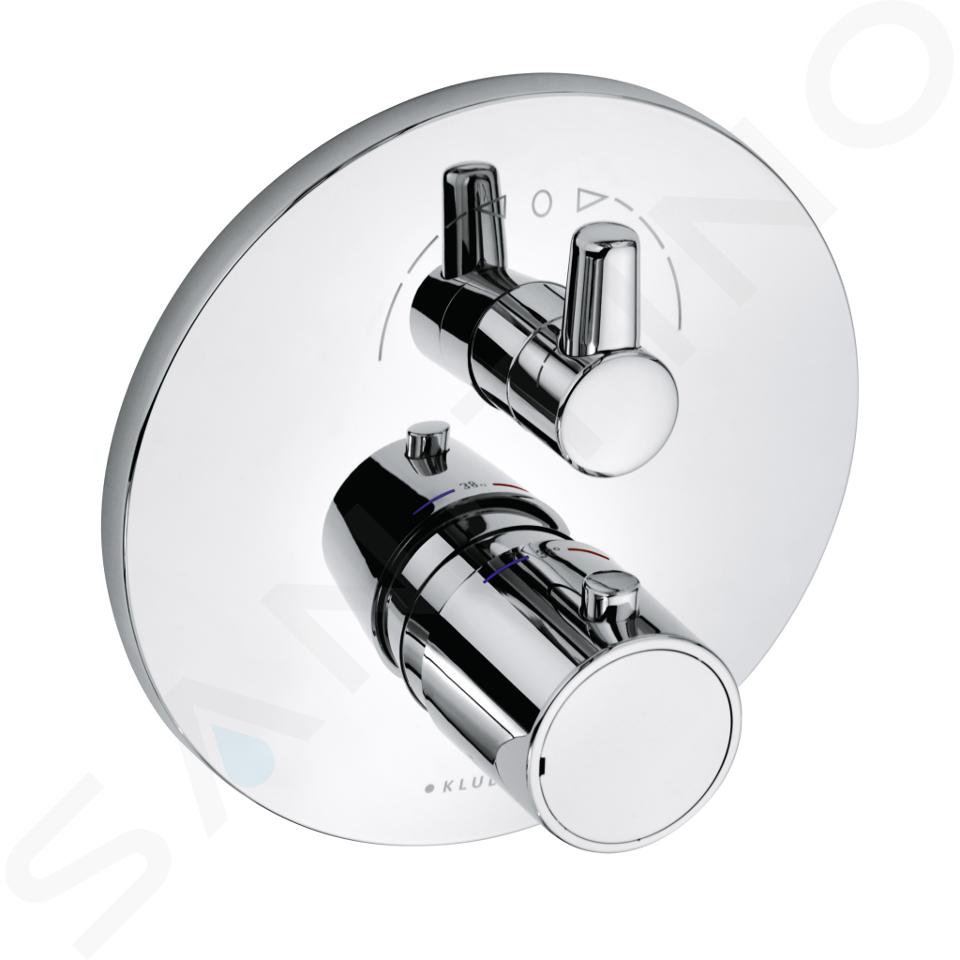 Kludi Zenta - Mitigeur thermostatique de baignoire encastré, chrome 388300545