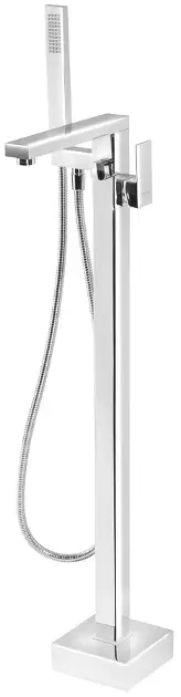 Sapho Cubemix - Mitigeur de baignoire pour montage au sol, avec corps, avec accessoires, chrome CM021