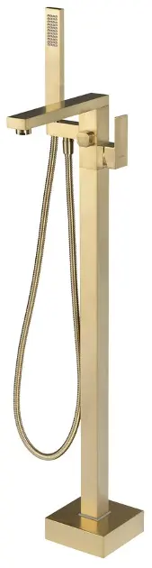 Sapho Cubemix - Mélangeur bain sur pied avec corps, avec accessoires, or mat CM021GB