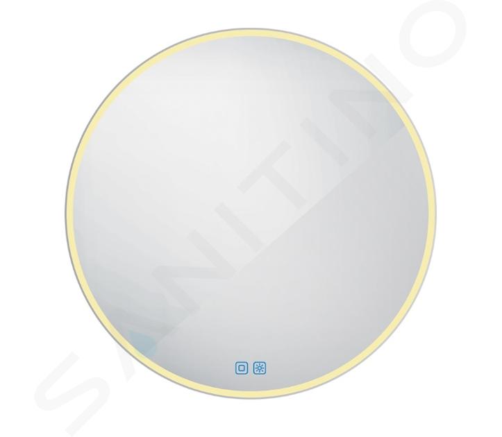 Nimco Miroirs - Miroir avec éclairage LED, diamètre 90 cm, touches tactiles, aluminium ZP 26003RVX
