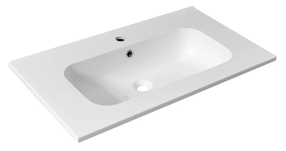 E-shop Sapho Sidra - Umývadlo 81x46 cm, s prepadom, otvor na batériu, biela SD081