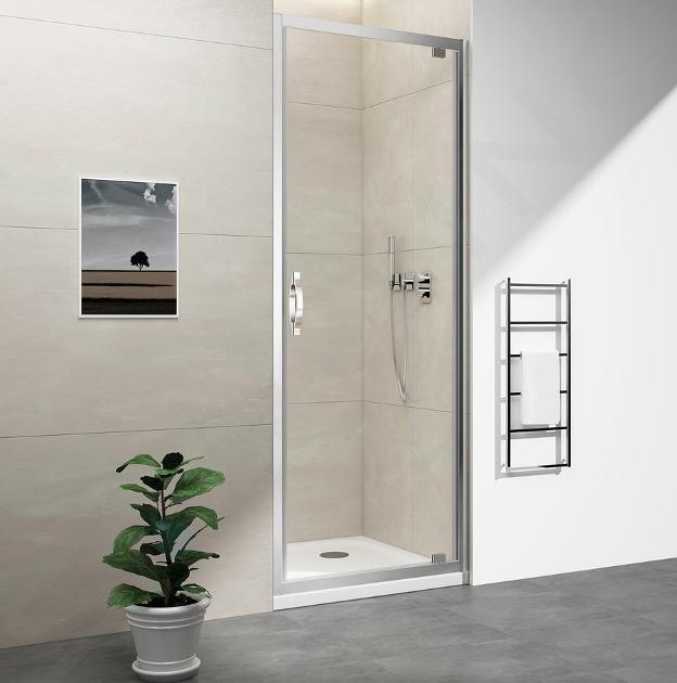 Gelco Sigma Simply - Porte de douche, 190x81 cm, aluminium brillant/verre transparent GS1279F