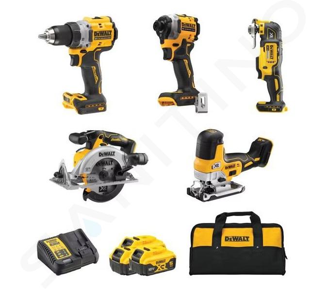 DeWALT Náradie - 10-dielna súprava AKU náradia, batérií a nabíjačky DCK502P3