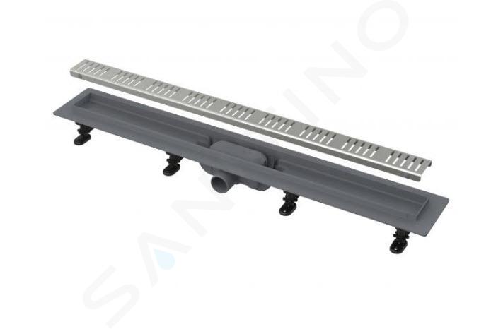 Alcadrain - Sprchový žlab Simple 85 cm, s okrajem pro perforovaný rošt, včetně roštu, nerez mat APZ10-850MROZ2