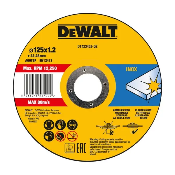 DeWALT - Rezna ploča za nehrđajući čelik 125x22,23 mm DT42340Z