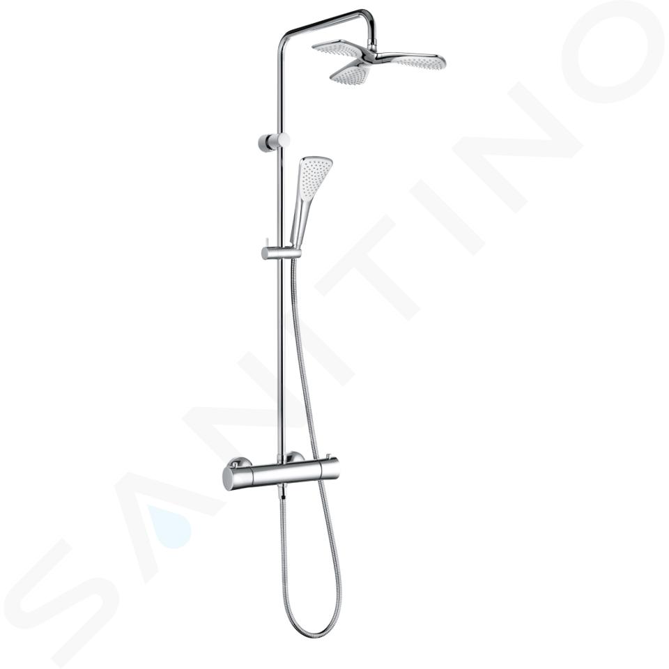 Kludi Fizz - Set de douche Dual Shower System, avec thermostat, chrome 6709505-00