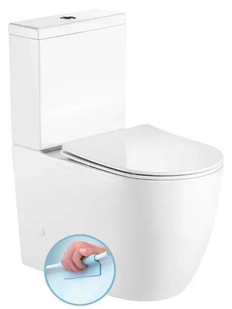 Sapho Infinity - WC-Kombination, Vario-Abgang, Rimless, weiß PC105WR