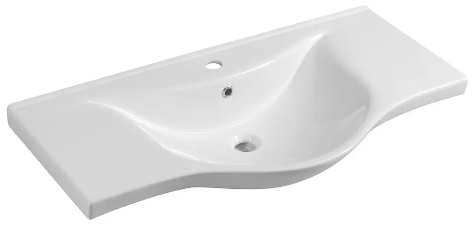 Aqualine Zara - Umývadlo 100x47 cm, s prepadom, otvor na batériu, biela 10100