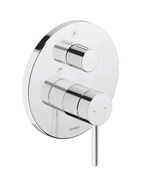 E-shop Duravit Circle - Batéria pod omietku, na 2 spotrebiče, s telesom, chróm CE5210018010