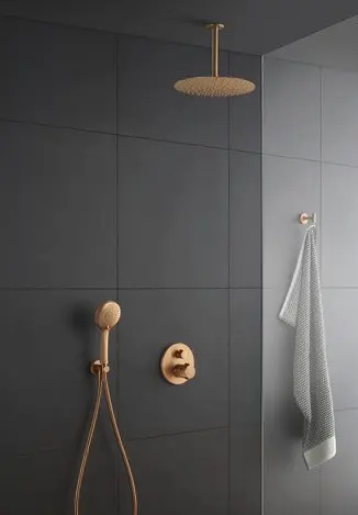 Soffione Tondo 225mm In Ottone Ispezionabile Colore Nero Opaco Paffoni Light Zsof074no