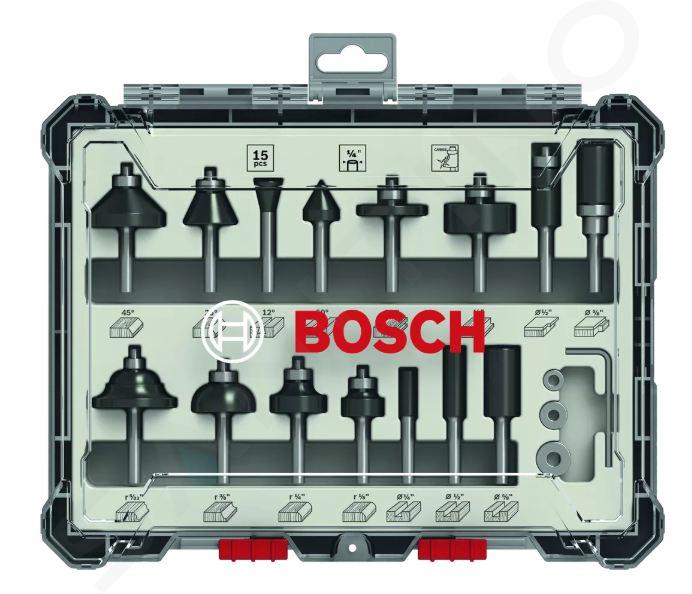 Bosch Príslušenstvo - 15-dielna súprava frézovacích bitov 2607017473