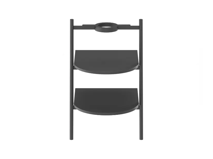 Ravak Yard - Konštrukcia s policami pod umývadlo, matná čierna D80000D004