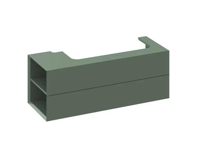 Levně Ravak Lite - Umyvadlová skříňka 120x45x43 cm, 2 zásuvky, Grey Green X000001882