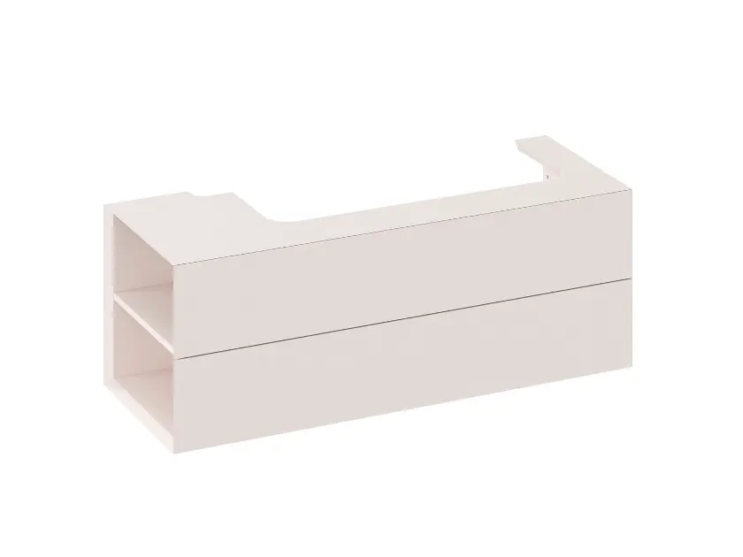 Levně Ravak Lite - Umyvadlová skříňka 120x45x43 cm, 2 zásuvky, Alabaster Pink X000001884