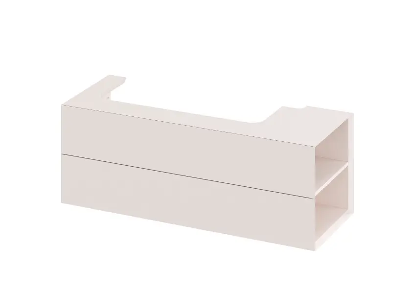 Levně Ravak Lite - Umyvadlová skříňka 120x45x43 cm, 2 zásuvky, Alabaster Pink X000001896