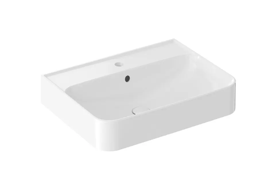 Levně Ravak - Umyvadlo 60x46 cm, s přepadem, otvor pro baterii, matná bílá XJX01160005