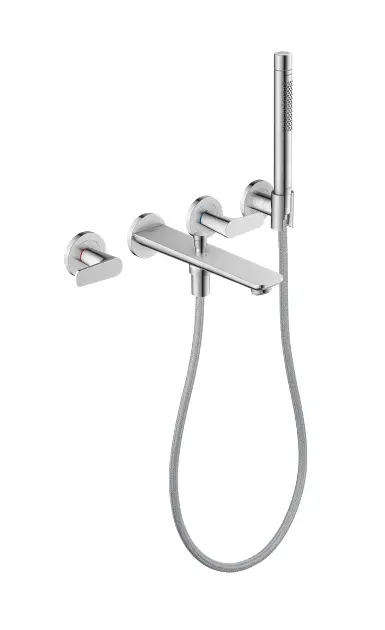 Levně Axor Citterio C - Vanová baterie pod omítku, 4-otvorová instalace, s příslušenstvím, chrom 49480000