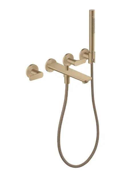 Axor Citterio C - Unterputz-Badewannenarmatur, 4-Loch-Montage, mit Zubehör, Bronze gebürstet 49480140