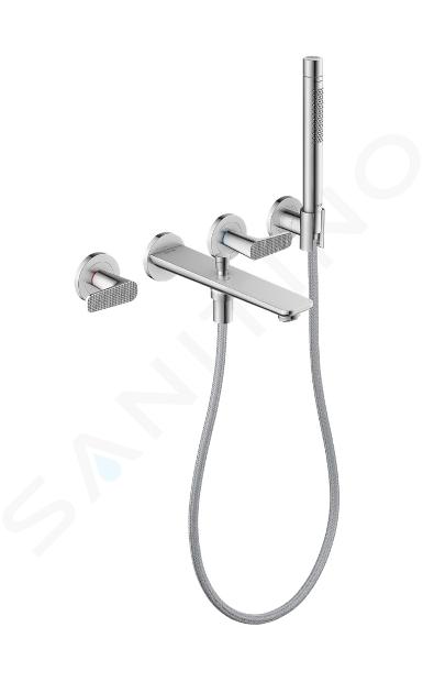 Axor Citterio C - Miscelatore ad incasso per vasca da bagno, installazione a 4 fori, con corpo incasso, con accessori, cromo 49481000